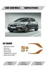Seat Leon Mk3 / Mk3,5 Amblem Logo Set Parlak Siyah