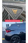 Cupra Leon Kelebek Cam Stıcker Mat Siyah