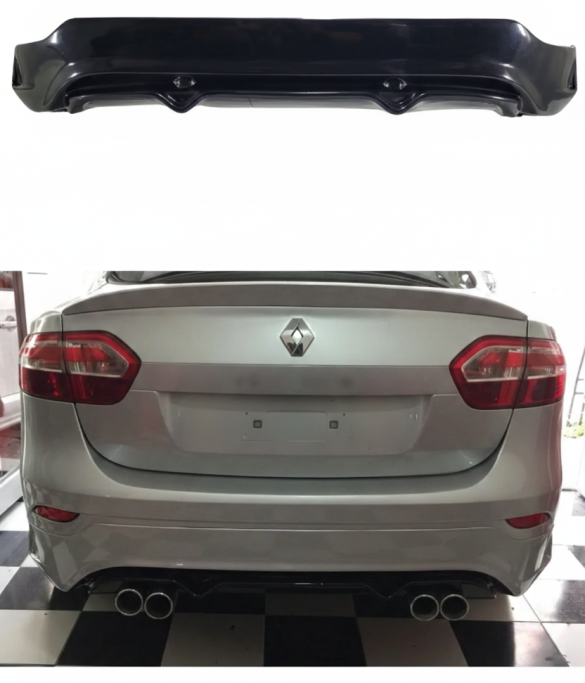 Renault Fluence Makyajlı Sağ Sol Çift Çıkışlı Arka Ek (Plastik)